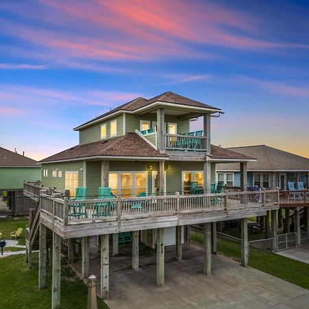 Seas The Day! 4Br Retreat, Hot Tub, Game Room, Firepit & Gulf Views Port Bolivar Εξωτερικό φωτογραφία